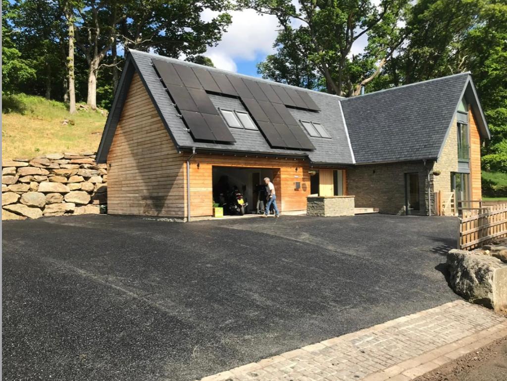 Completed driveway and groundwork at a property